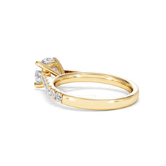 Natalia Lab Diamond Engagement Side Stone Ring 18K Gold 2.00CT F/VS1