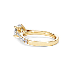 Natalia Lab Diamond Engagement Side Stone Ring 18K Gold 2.00CT F/VS1