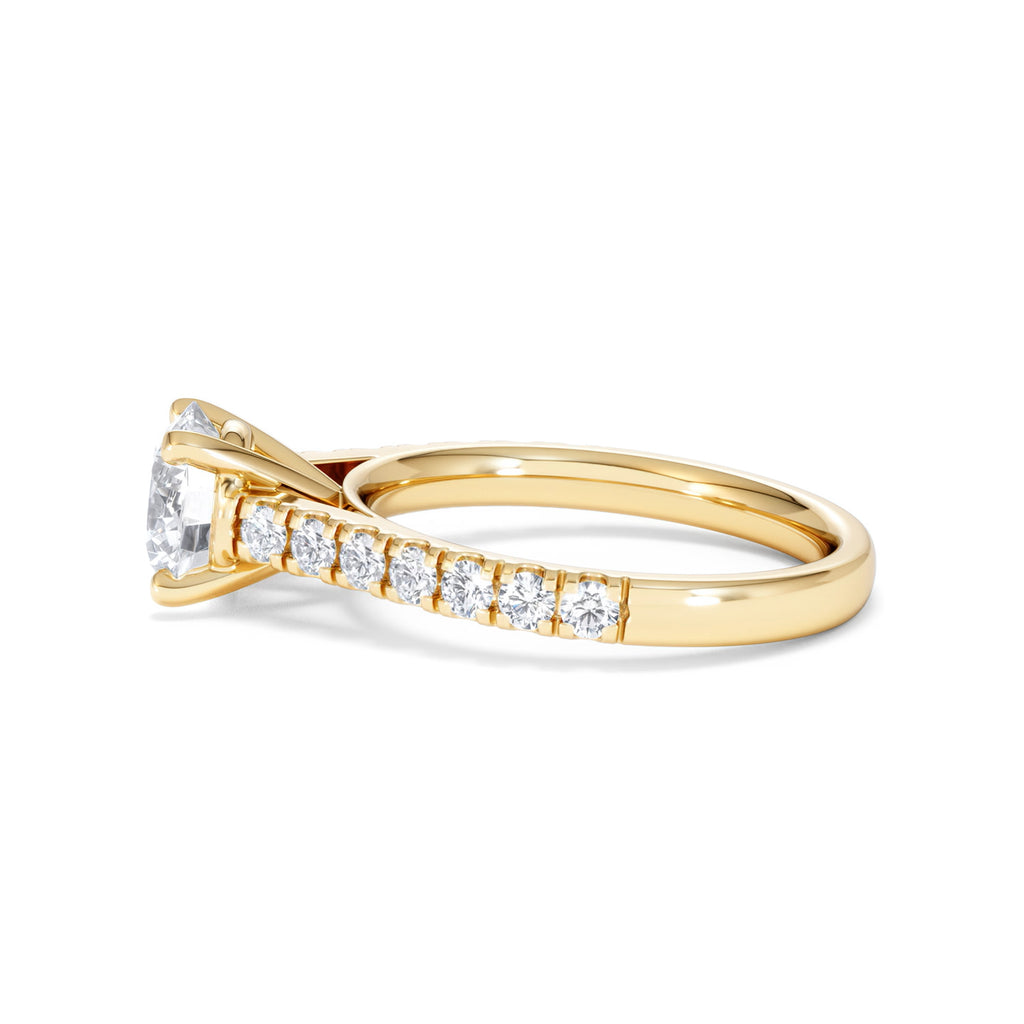 Natalia Lab Diamond Engagement Side Stone Ring 18K Gold 2.00CT F/VS1