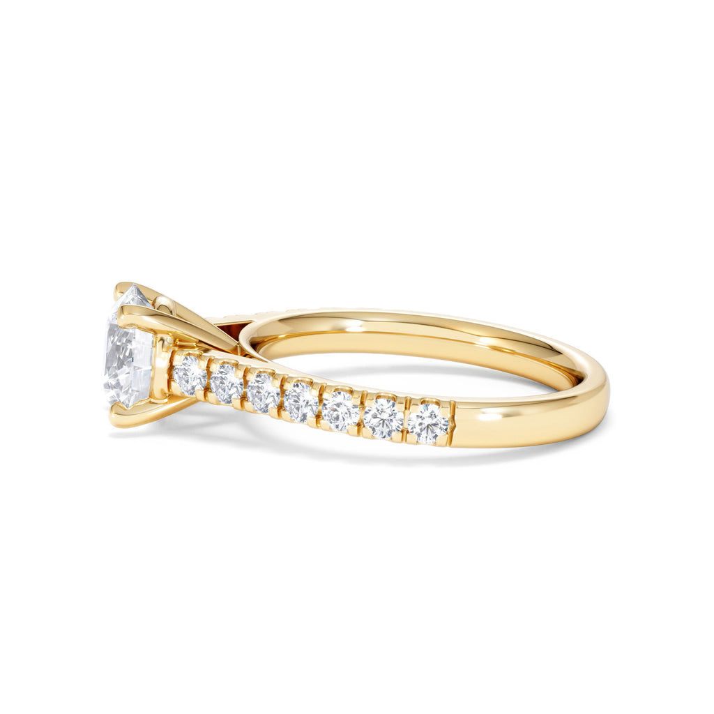 Natalia Lab Diamond Engagement Side Stone Ring 18K Gold 2.00CT F/VS1