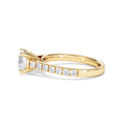 Natalia Lab Diamond Engagement Side Stone Ring 18K Gold 2.00CT F/VS1