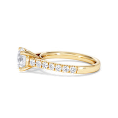Natalia Lab Diamond Engagement Side Stone Ring 18K Gold 2.00CT F/VS1
