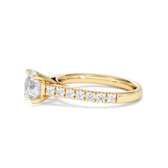Natalia Lab Diamond Engagement Side Stone Ring 18K Gold 2.00CT F/VS1