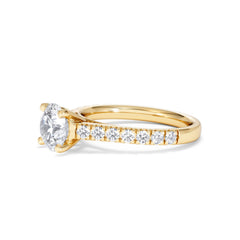 Natalia Lab Diamond Engagement Side Stone Ring 18K Gold 2.00CT F/VS1