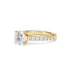 Natalia Lab Diamond Engagement Side Stone Ring 18K Gold 2.00CT F/VS1