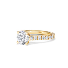 Natalia Lab Diamond Engagement Side Stone Ring 18K Gold 2.00CT F/VS1