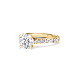 Natalia Lab Diamond Engagement Side Stone Ring 18K Gold 2.00CT F/VS1