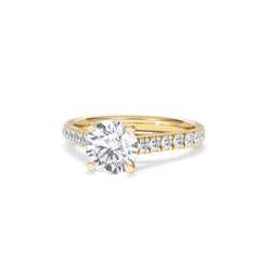 Natalia Lab Diamond Engagement Side Stone Ring 18K Gold 2.00CT F/VS1