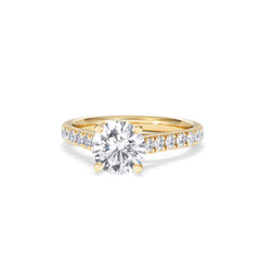 Natalia Lab Diamond Engagement Side Stone Ring 18K Gold 2.00CT F/VS1