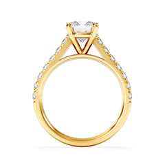 Natalia Lab Diamond Engagement Side Stone Ring 18K Gold 2.00CT F/VS1