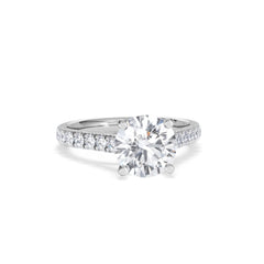 Natalia Lab Diamond Engagement Side Stone Ring Platinum 2.50CT F/VS1