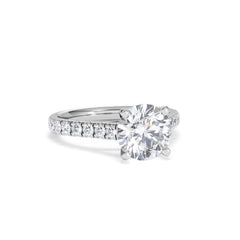 Natalia Lab Diamond Engagement Side Stone Ring Platinum 2.50CT F/VS1