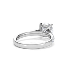 Natalia Lab Diamond Engagement Side Stone Ring Platinum 2.50CT F/VS1