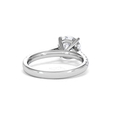 Natalia Lab Diamond Engagement Side Stone Ring Platinum 2.50CT F/VS1