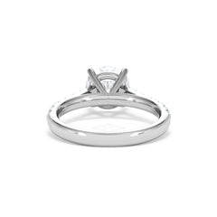 Natalia Lab Diamond Engagement Side Stone Ring Platinum 2.50CT F/VS1