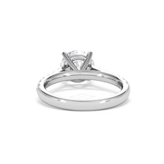 Natalia Lab Diamond Engagement Side Stone Ring Platinum 2.50CT F/VS1