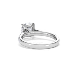 Natalia Lab Diamond Engagement Side Stone Ring Platinum 2.50CT F/VS1