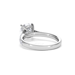 Natalia Lab Diamond Engagement Side Stone Ring Platinum 2.50CT F/VS1