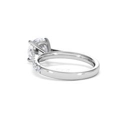 Natalia Lab Diamond Engagement Side Stone Ring Platinum 2.50CT F/VS1