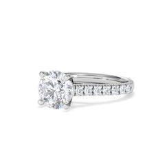 Natalia Lab Diamond Engagement Side Stone Ring Platinum 2.50CT F/VS1