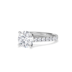 Natalia Lab Diamond Engagement Side Stone Ring Platinum 2.50CT F/VS1