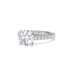 Natalia Lab Diamond Engagement Side Stone Ring Platinum 2.50CT F/VS1
