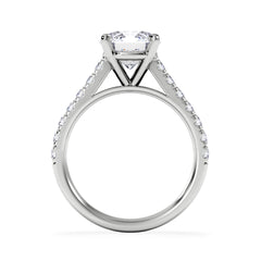 Natalia Lab Diamond Engagement Side Stone Ring Platinum 2.50CT F/VS1