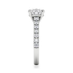 Natalia Lab Diamond Engagement Side Stone Ring Platinum 2.50CT F/VS1