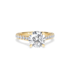 Natalia Lab Diamond Engagement Side Stone Ring 18K Gold 2.50CT F/VS1