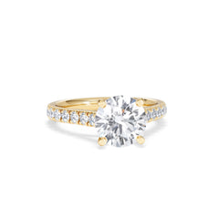Natalia Lab Diamond Engagement Side Stone Ring 18K Gold 2.50CT F/VS1