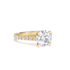 Natalia Lab Diamond Engagement Side Stone Ring 18K Gold 2.50CT F/VS1