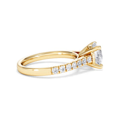 Natalia Lab Diamond Engagement Side Stone Ring 18K Gold 2.50CT F/VS1