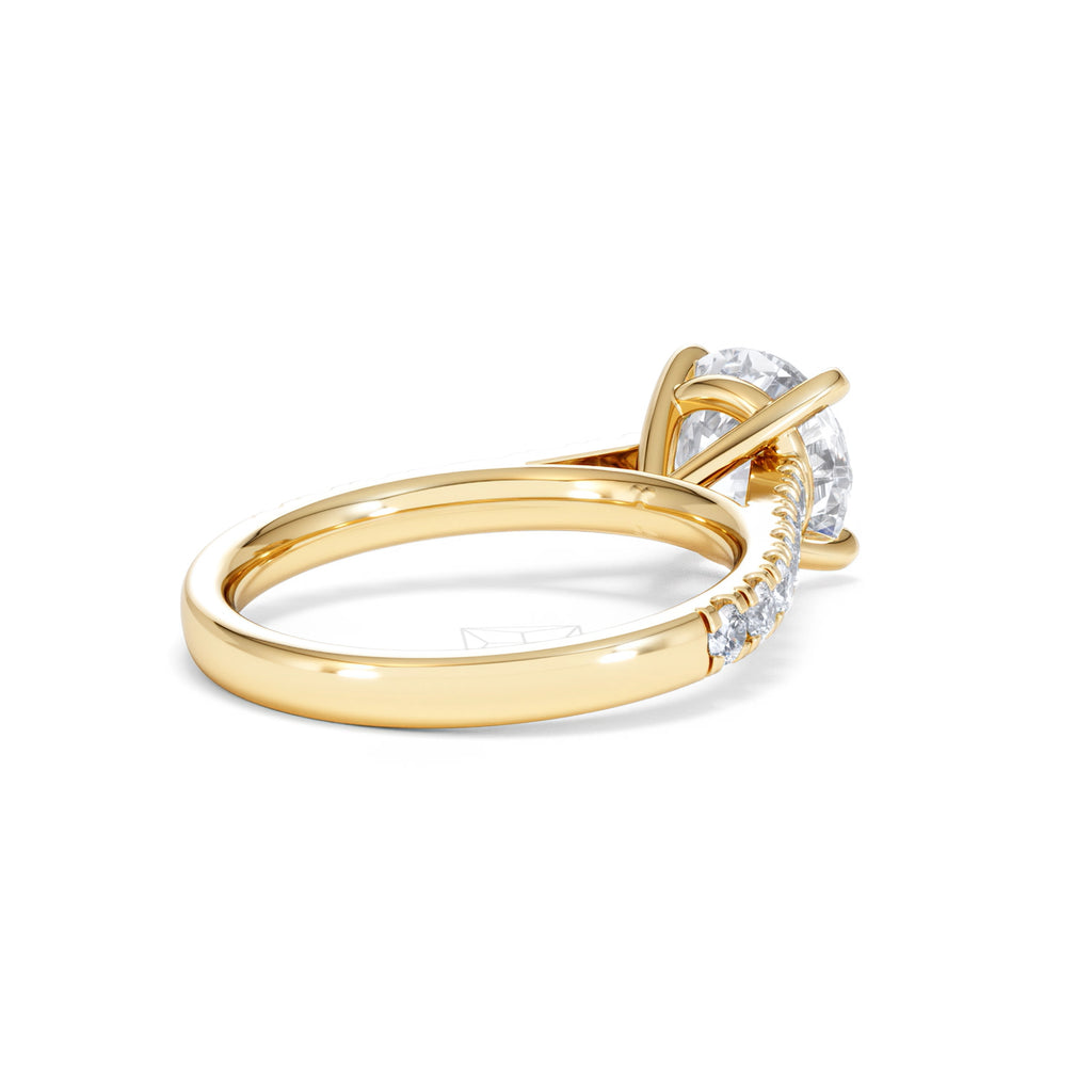 Natalia Lab Diamond Engagement Side Stone Ring 18K Gold 2.50CT F/VS1