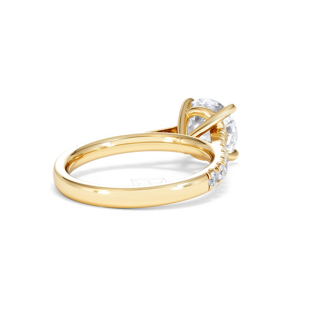 Natalia Lab Diamond Engagement Side Stone Ring 18K Gold 2.50CT F/VS1