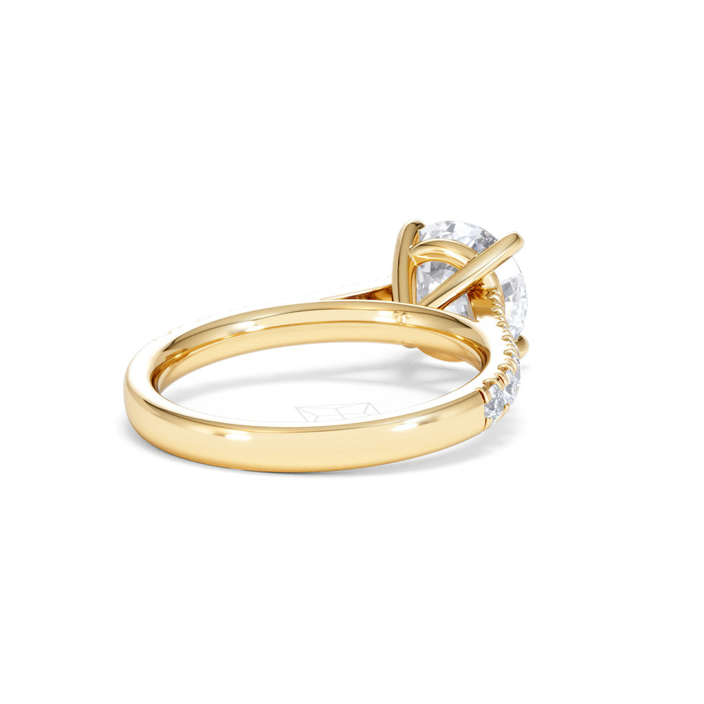 Natalia Lab Diamond Engagement Side Stone Ring 18K Gold 2.50CT F/VS1