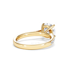 Natalia Lab Diamond Engagement Side Stone Ring 18K Gold 2.50CT F/VS1