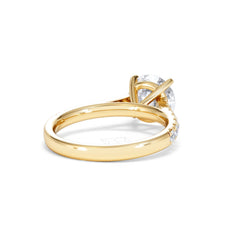 Natalia Lab Diamond Engagement Side Stone Ring 18K Gold 2.50CT F/VS1