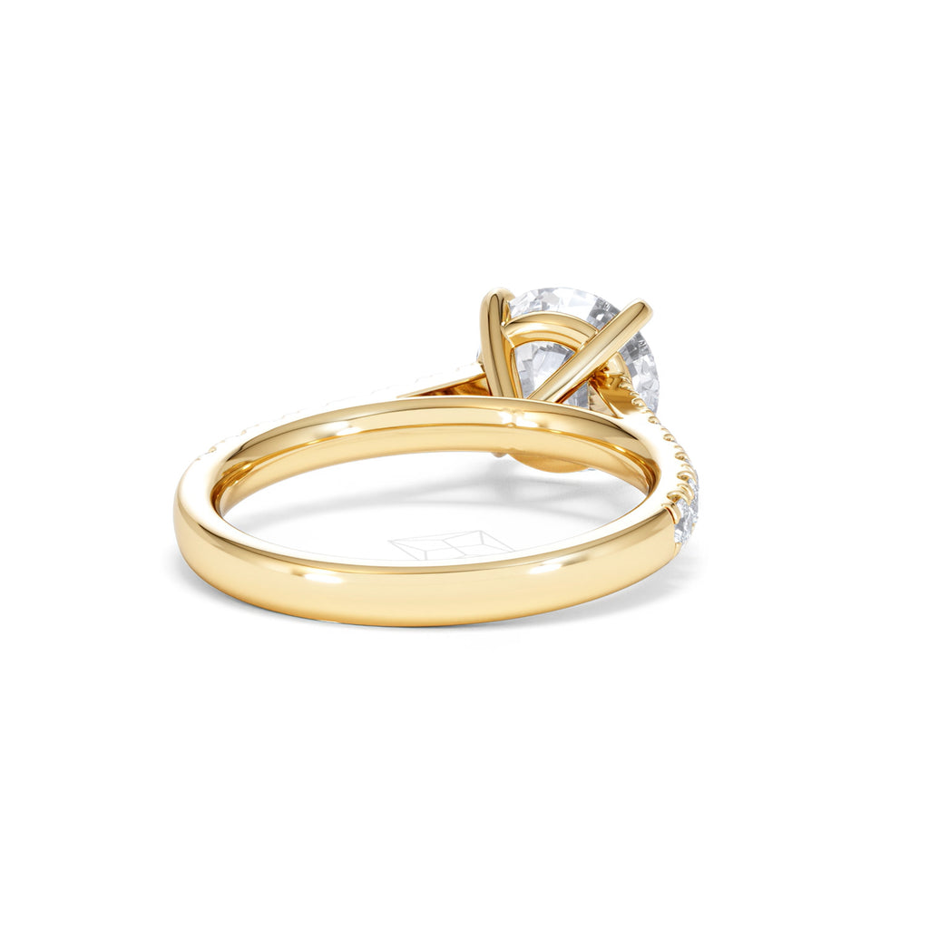 Natalia Lab Diamond Engagement Side Stone Ring 18K Gold 2.50CT F/VS1