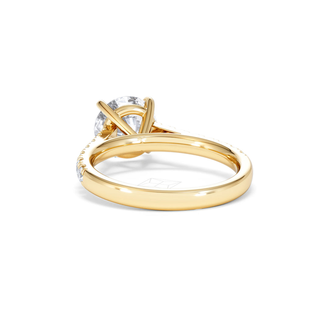 Natalia Lab Diamond Engagement Side Stone Ring 18K Gold 2.50CT F/VS1