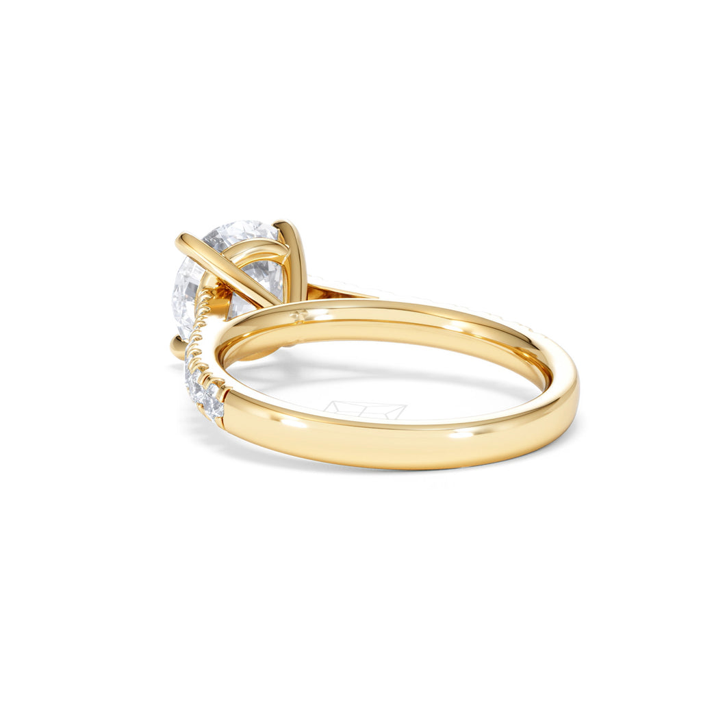 Natalia Lab Diamond Engagement Side Stone Ring 18K Gold 2.50CT F/VS1