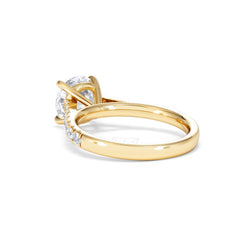 Natalia Lab Diamond Engagement Side Stone Ring 18K Gold 2.50CT F/VS1