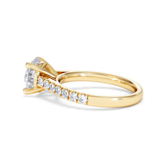 Natalia Lab Diamond Engagement Side Stone Ring 18K Gold 2.50CT F/VS1
