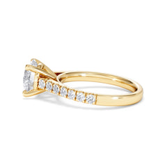 Natalia Lab Diamond Engagement Side Stone Ring 18K Gold 2.50CT F/VS1