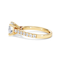 Natalia Lab Diamond Engagement Side Stone Ring 18K Gold 2.50CT F/VS1