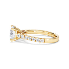 Natalia Lab Diamond Engagement Side Stone Ring 18K Gold 2.50CT F/VS1