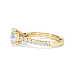 Natalia Lab Diamond Engagement Side Stone Ring 18K Gold 2.50CT F/VS1