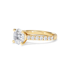 Natalia Lab Diamond Engagement Side Stone Ring 18K Gold 2.50CT F/VS1