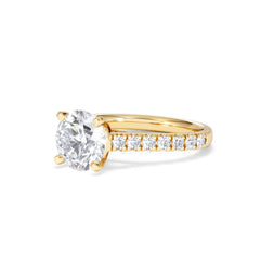 Natalia Lab Diamond Engagement Side Stone Ring 18K Gold 2.50CT F/VS1