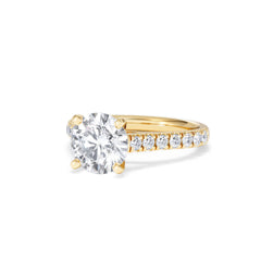 Natalia Lab Diamond Engagement Side Stone Ring 18K Gold 2.50CT F/VS1