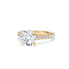 Natalia Lab Diamond Engagement Side Stone Ring 18K Gold 2.50CT F/VS1